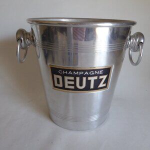 VINTAGE FRENCH CHAMPAGNE DEUTZ ALUMINUM ICE BUCKET COOLER CHILLER